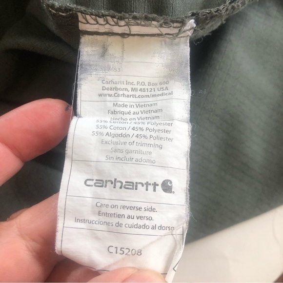 Carhartt Medical Mens Ripstop Multi-Pocket Short Sleeves Scrub Top Size S - Picture 11 of 13